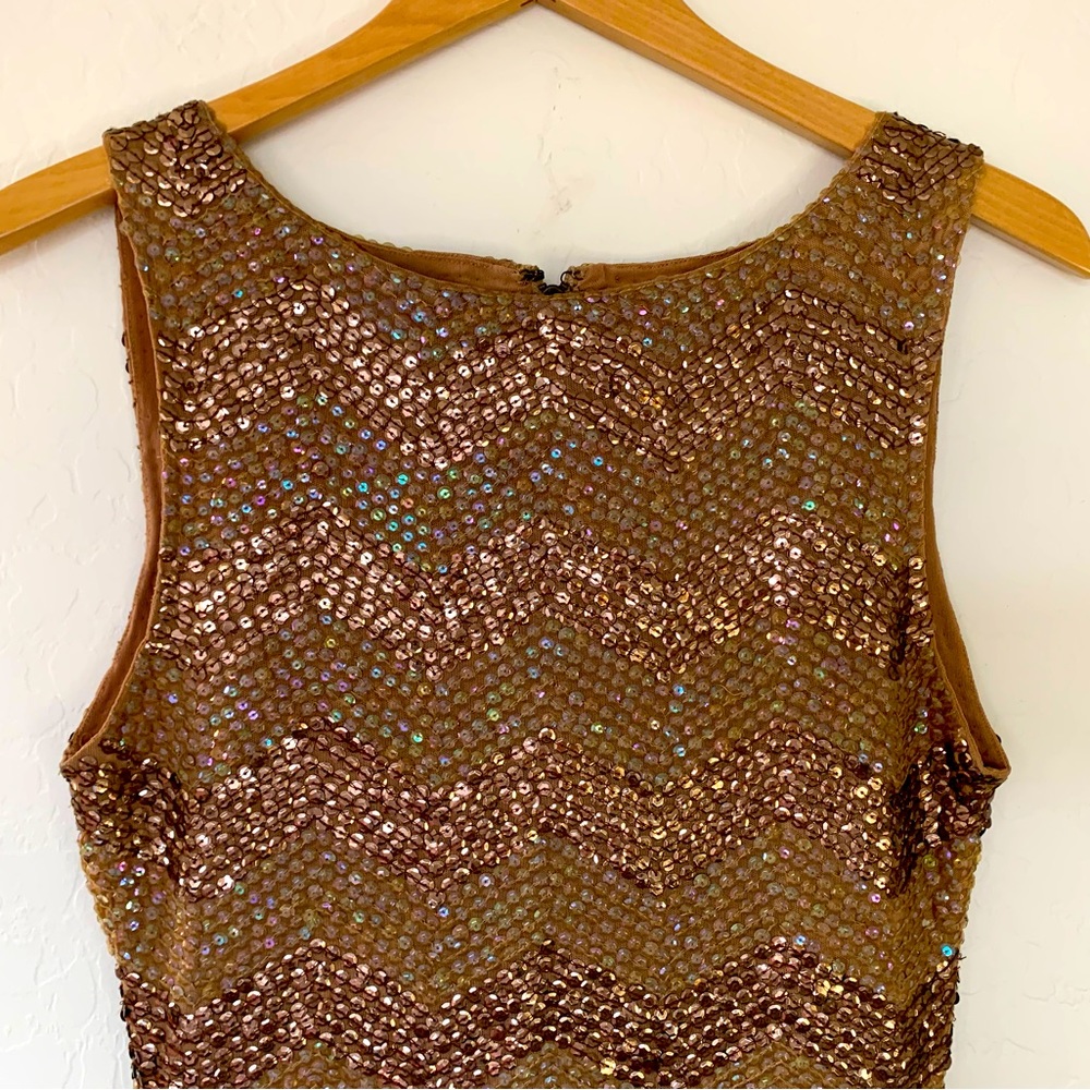 Alice & Olivia Zigzag Sequin Shift Party Dress. S… - image 4